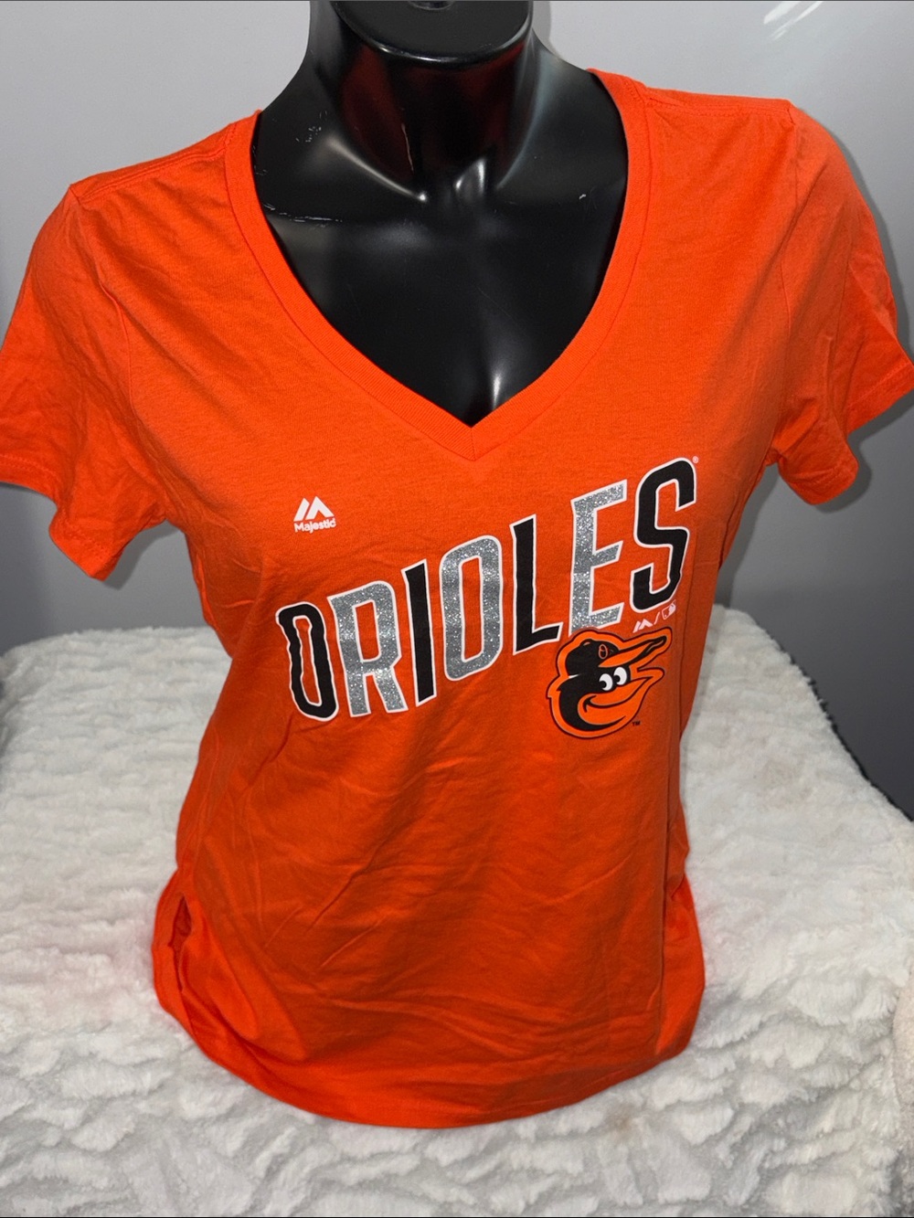 Baltimore Orioles Women’s MLB Baseball V-Neck Short Sleeve Shirt Small NWOT